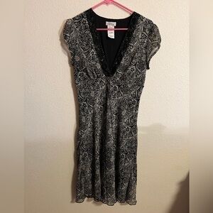 Speechless Black Pattern Dress Size 9
